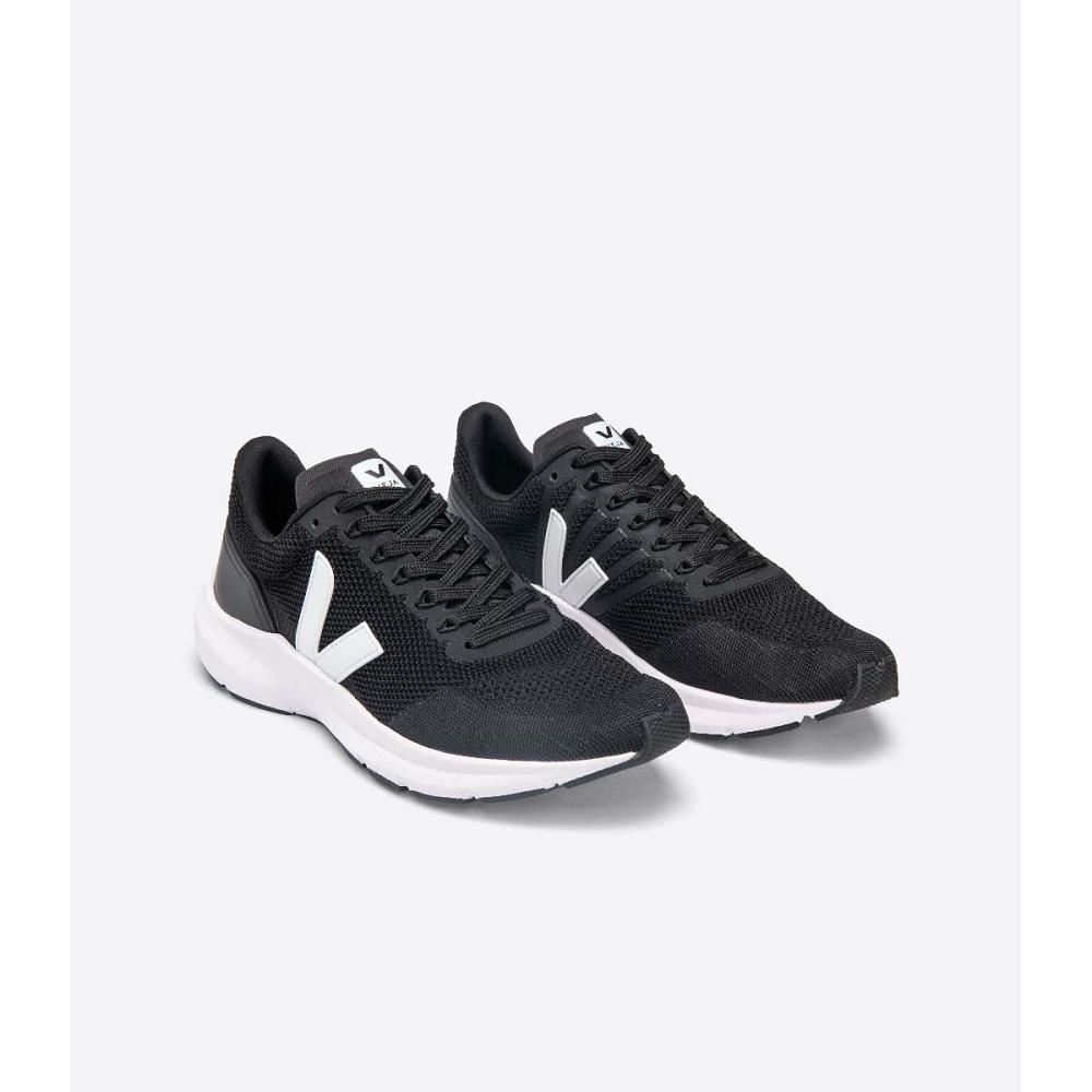 Veja MARLIN V-KNIT Løpesko Dame Black/White | NO 379BEX